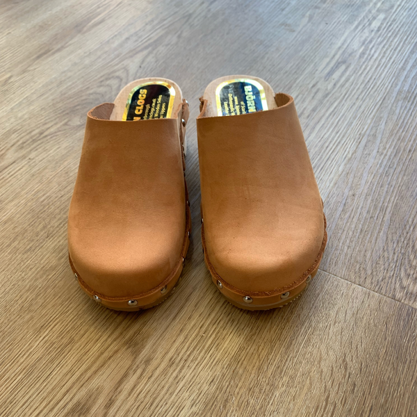 High heel wooden 2024 clogs