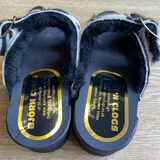 Cow hide / sheepskin lined 2 strap sandal