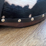 SOPHIA  Cowhide Clog (studs on Black Leather)