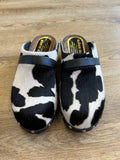 SOPHIA  Cowhide Clog (studs on Black Leather)